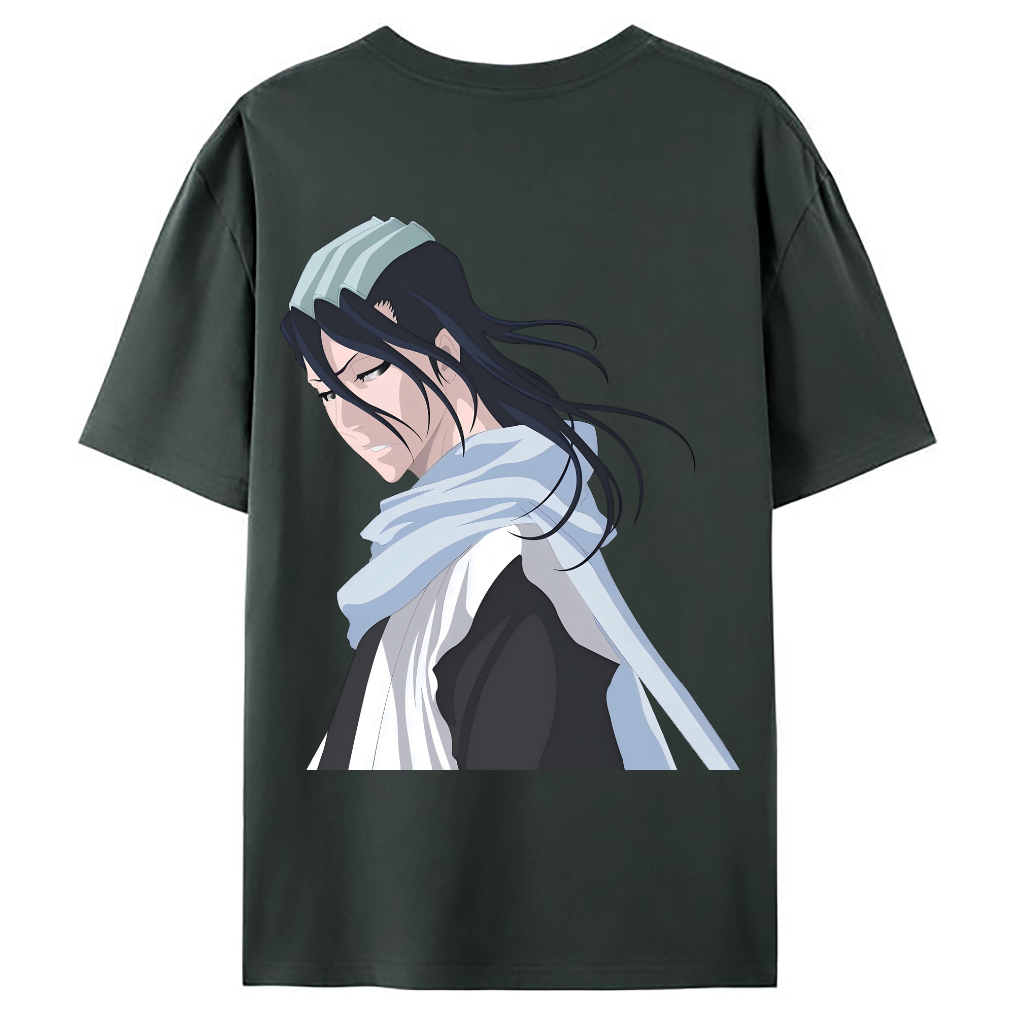 （画像用） ブリーチ くちき びゃくや BLEACH Kuchiki Byakuya 綿100％ メンズ半袖Tシャツ（バックプリント） 通気性